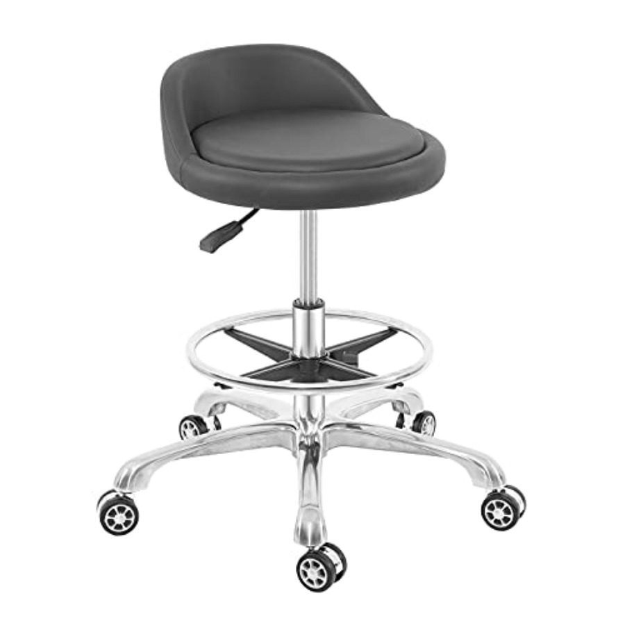 Home Kitchen & Bathroom - Rolling Stool Adjustable Drafting Chair Heavy
