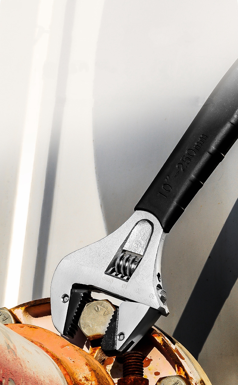 Home Bathroom Plumbing - Adjustable Ratchet Wrench Non-Slip Handle Plumbing
