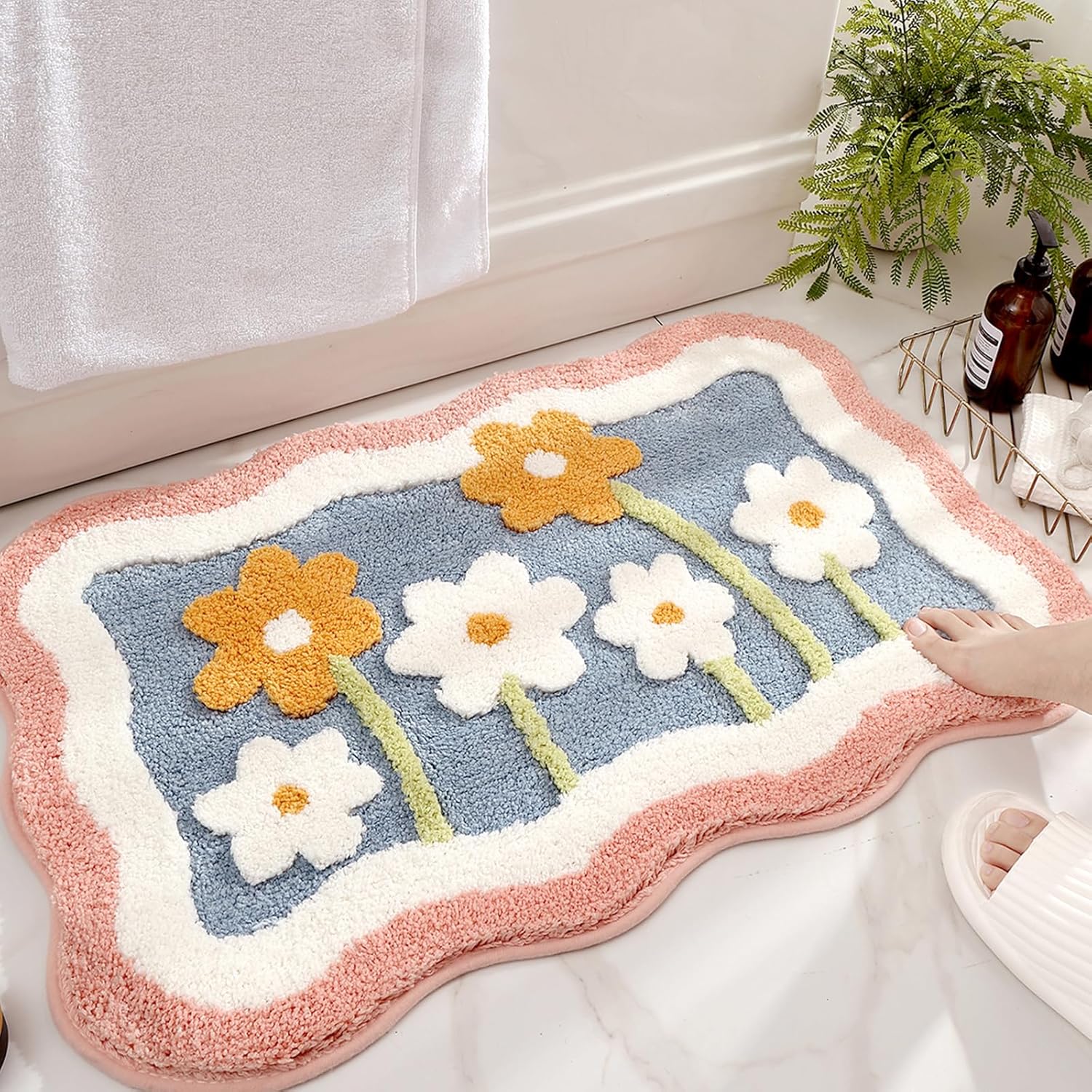 Zara Home Bathroom - Bath Mat Non Slip Soft Faux