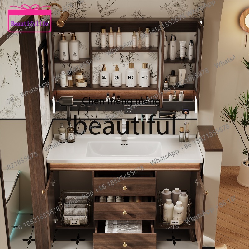 Home Bathroom Partition - YL makeup display bathroom cabinet floor