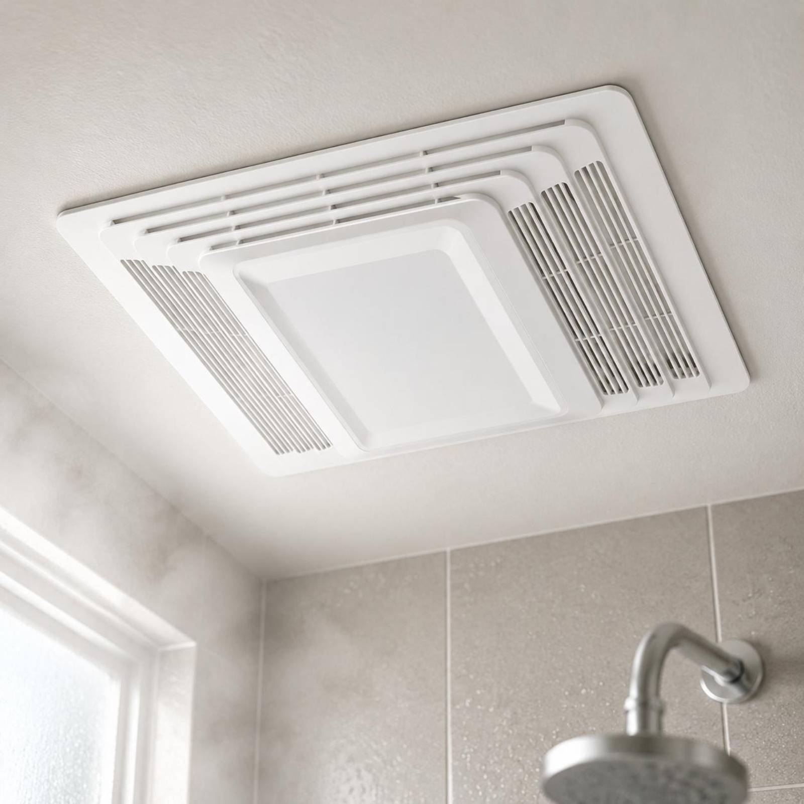 Home Bathroom Fan - Bathroom Exhaust Fan Cover White Finish