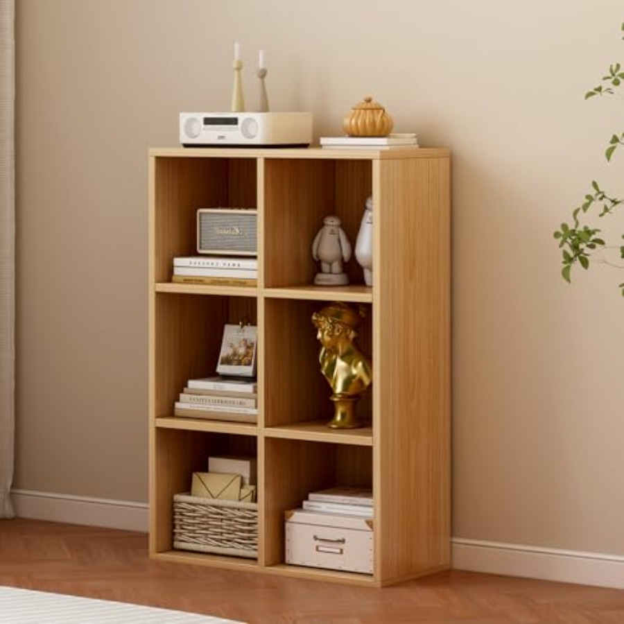 Home & Bathroom Building Products Pte Ltd Photos - 6-Cube Storage Shelf Bookcase - Wooden