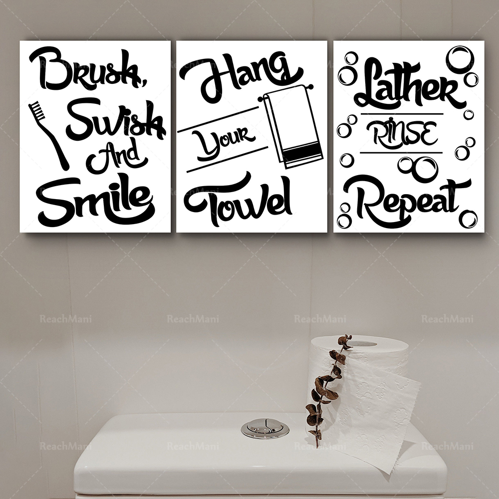 Home Bathroom Rules - Nordic Interesting Bathroom Rules Sign Art