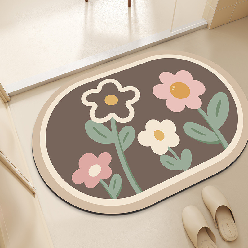 Zara Home Bathroom - VIKAMA Ins Wind Flower Bath Mat