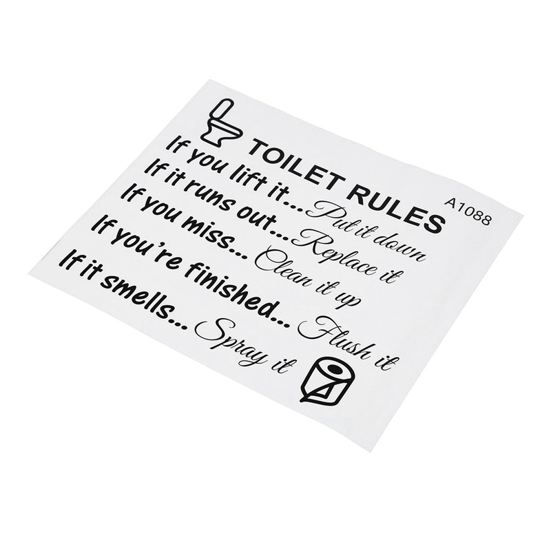 AS60-10X Toilet Rules Bathroom - Home Bathroom Rules avaliação e preço