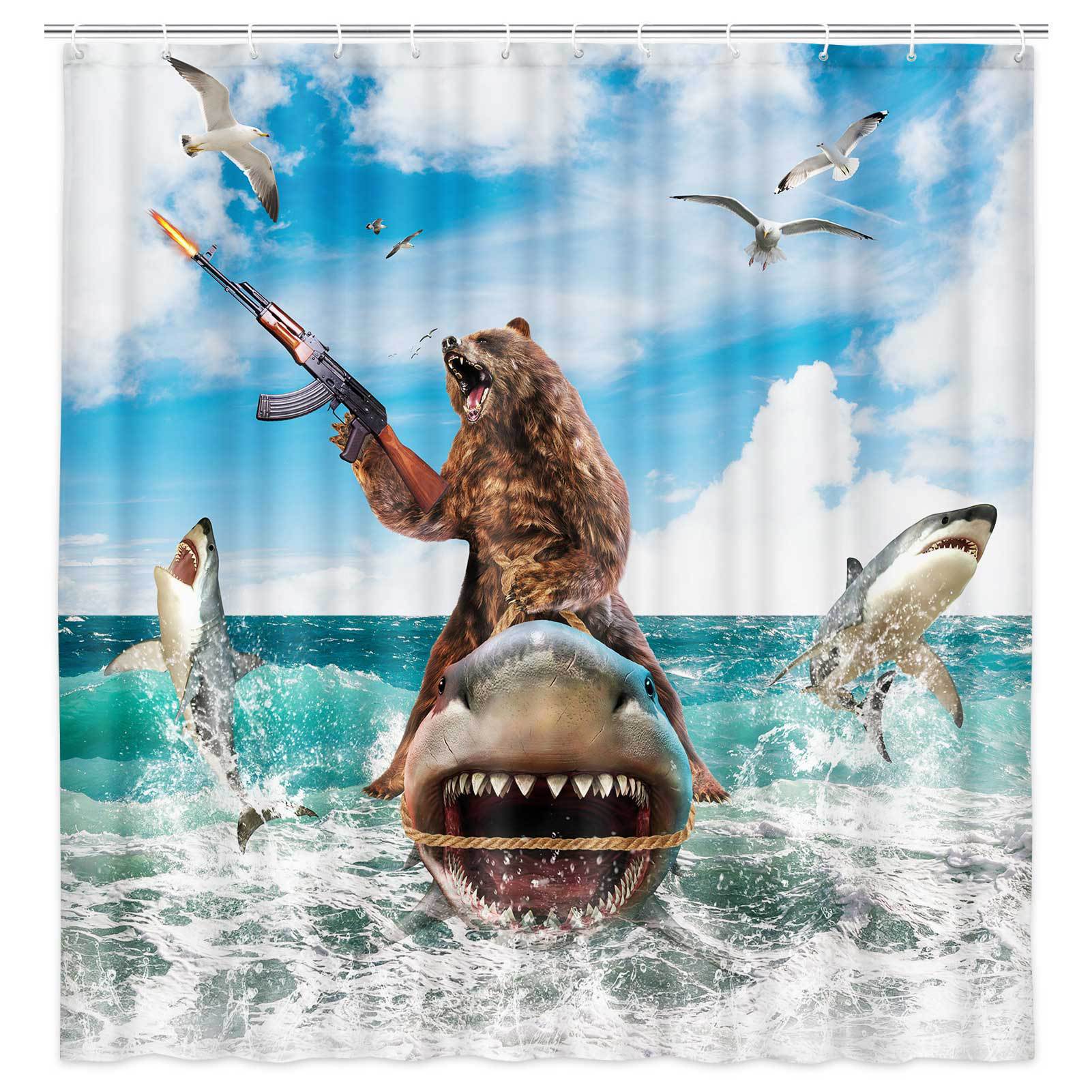 VIKAMA Shower Curtain Cat Funn - Home Bathroom Partition avaliação e preço