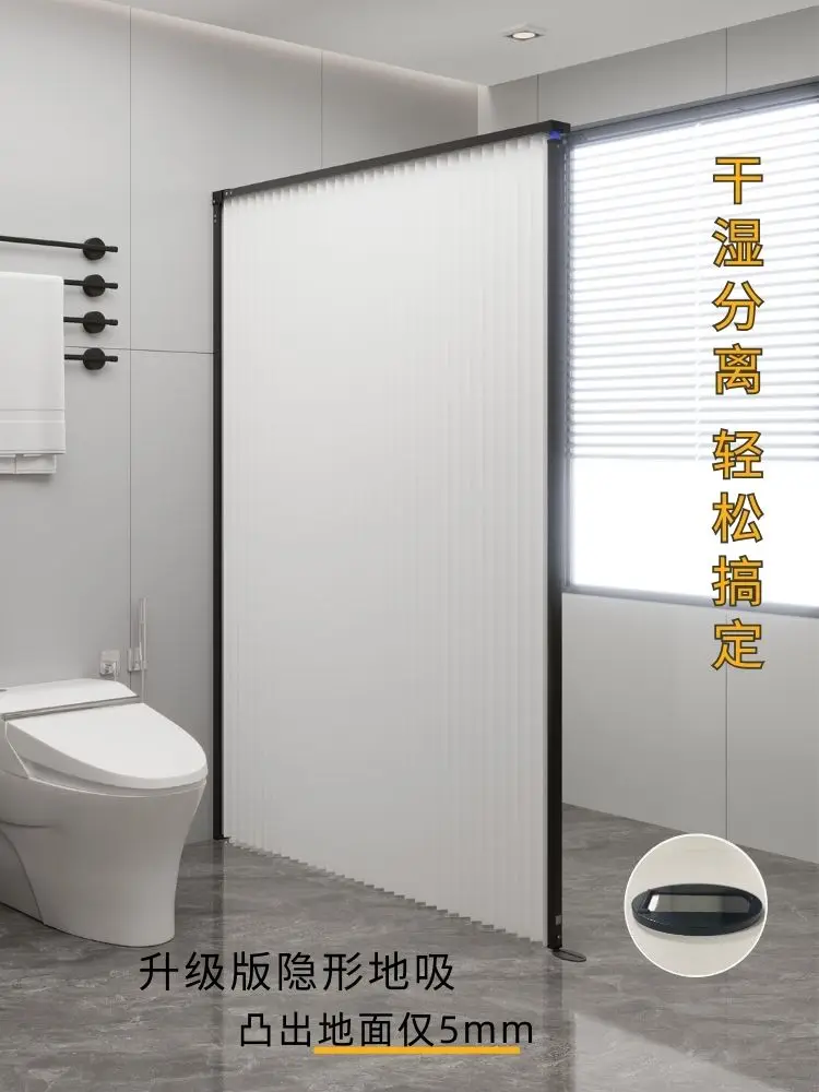 Invisible folding shower curta - Home Bathroom Partition avaliação e preço