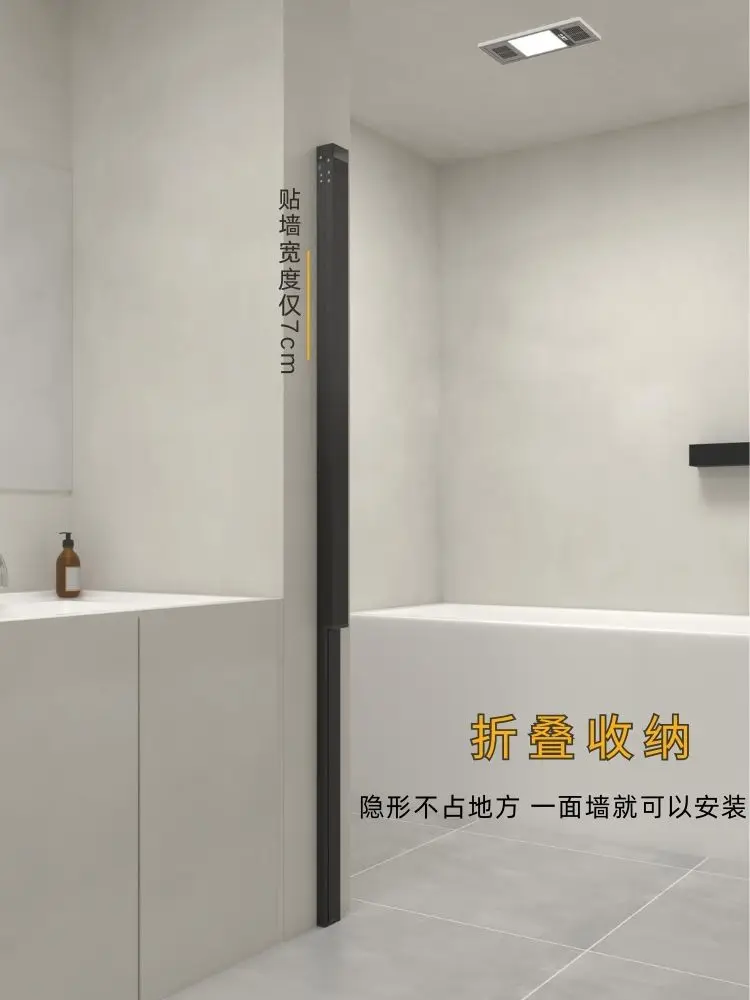 Invisible folding shower curta - Home Bathroom Partition avaliação e preço