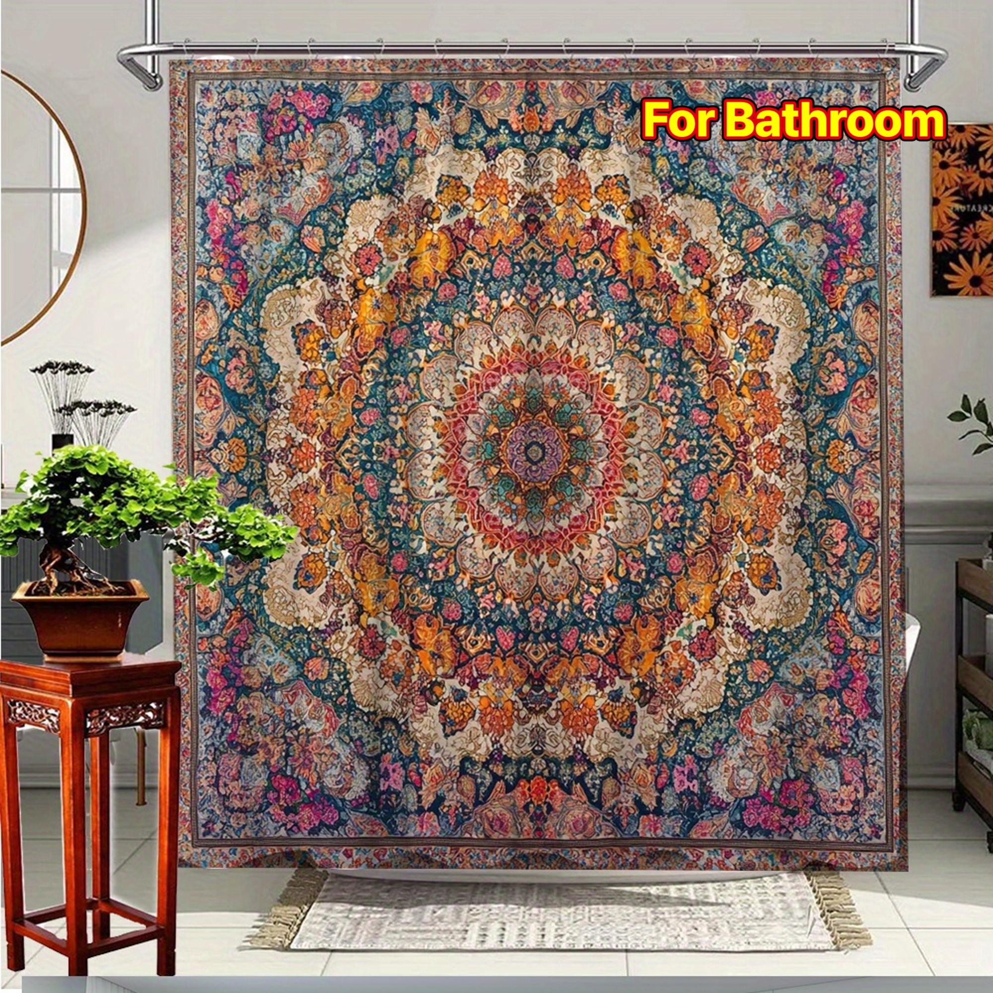 Shower Curtain Multi Sizes 2D  - Home Bathroom Partition avaliação e preço
