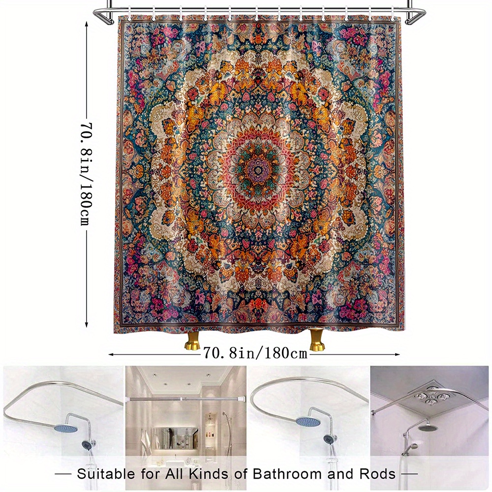 Shower Curtain Multi Sizes 2D  - Home Bathroom Partition avaliação e preço