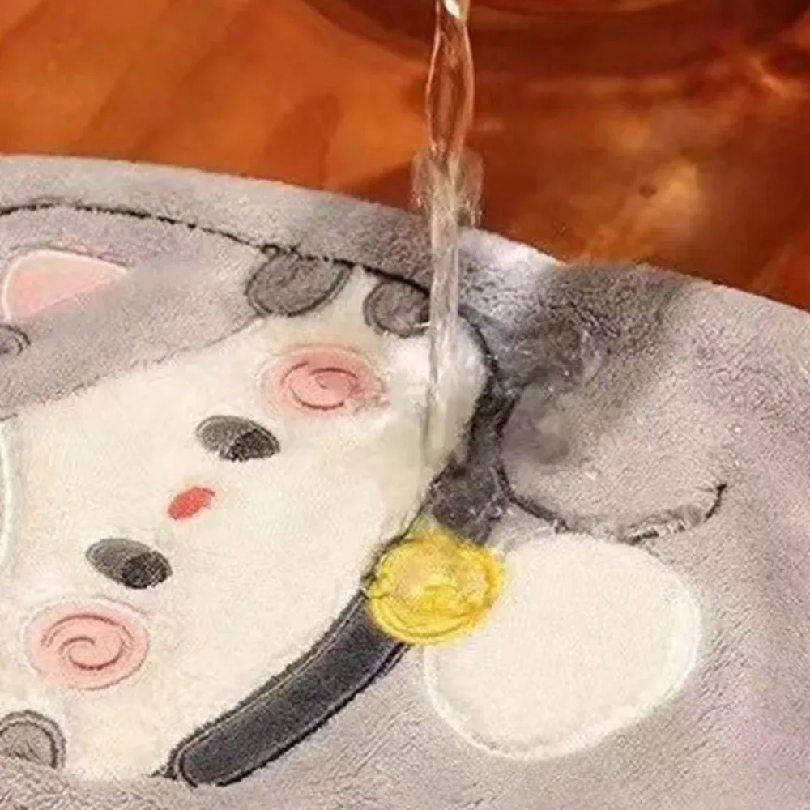 Cute Cat Hand Towel Quick Dryi - Home Bathroom Cleaning avaliação e preço