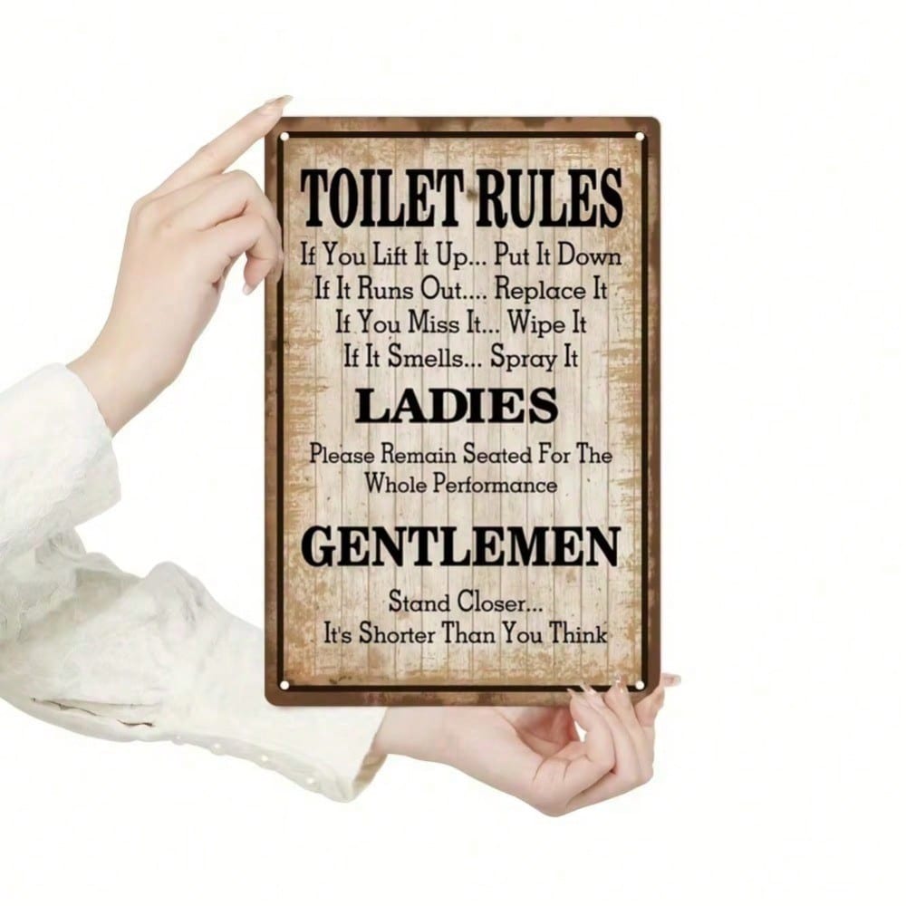 Putuo Decor Vintage Metal Bath - Home Bathroom Rules avaliação e preço
