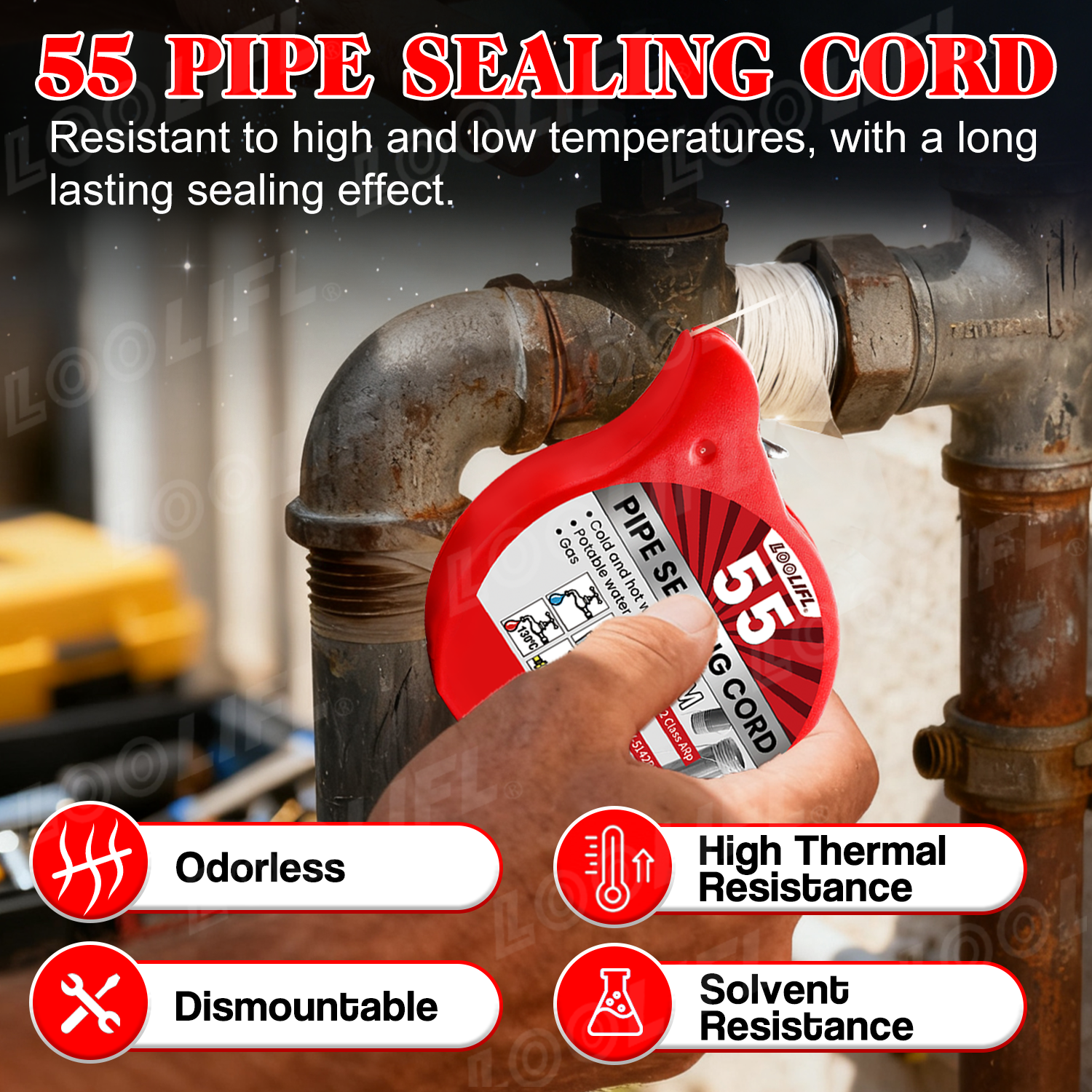 Loolifl 80m Pipe Sealing Cord  - Home Bathroom Plumbing avaliação e preço