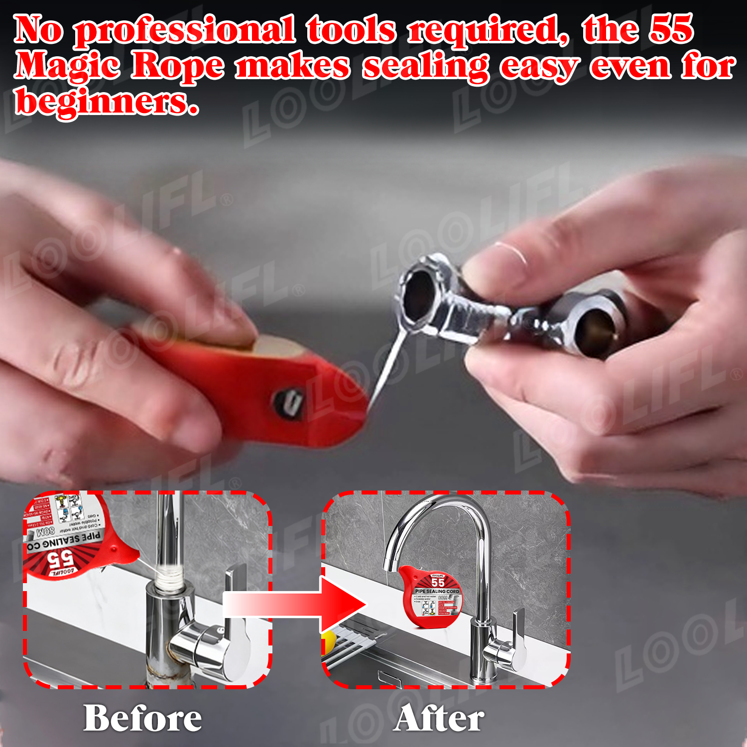 Loolifl 80m Pipe Sealing Cord  - Home Bathroom Plumbing avaliação e preço
