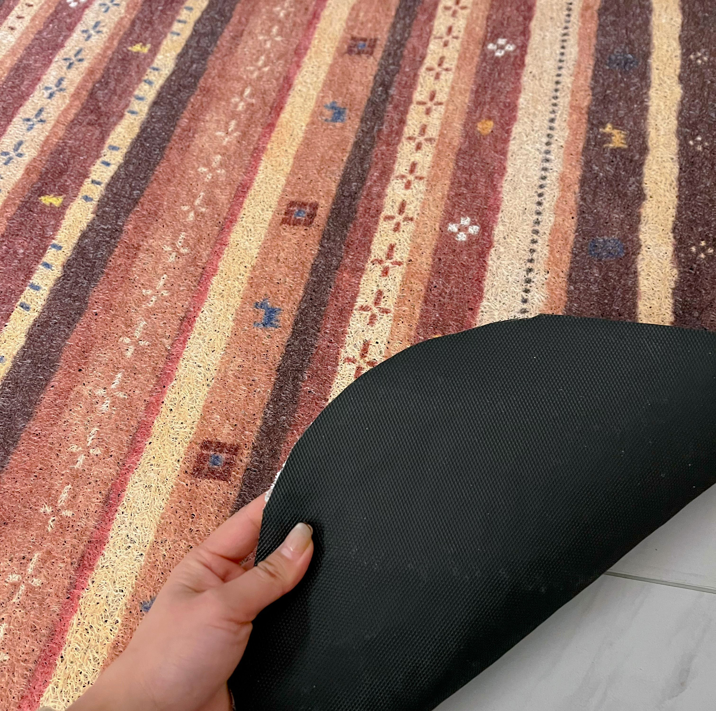 Boho Striped Door Mat, Entranc - Japan Bathroom.Home avaliação e preço