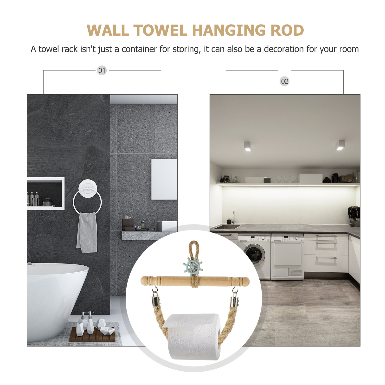 Mediterranean Paper Towel Hold - Home Bathroom Towel Dispenser avaliação e preço