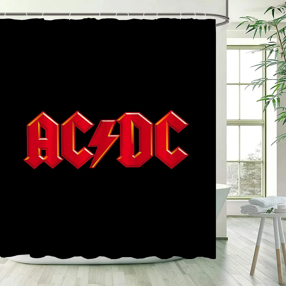Rock-ACDC Shower Curtain for B - Home Bathroom Partition avaliação e preço