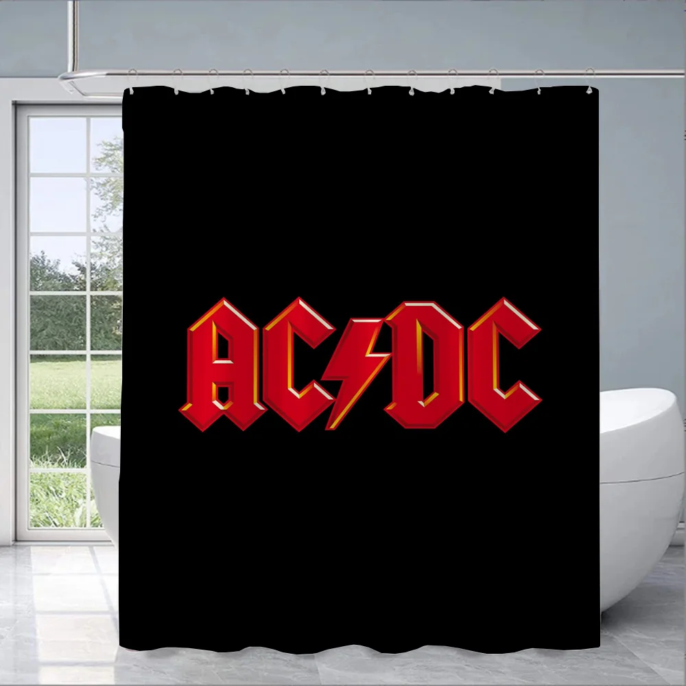 Rock-ACDC Shower Curtain for B - Home Bathroom Partition avaliação e preço