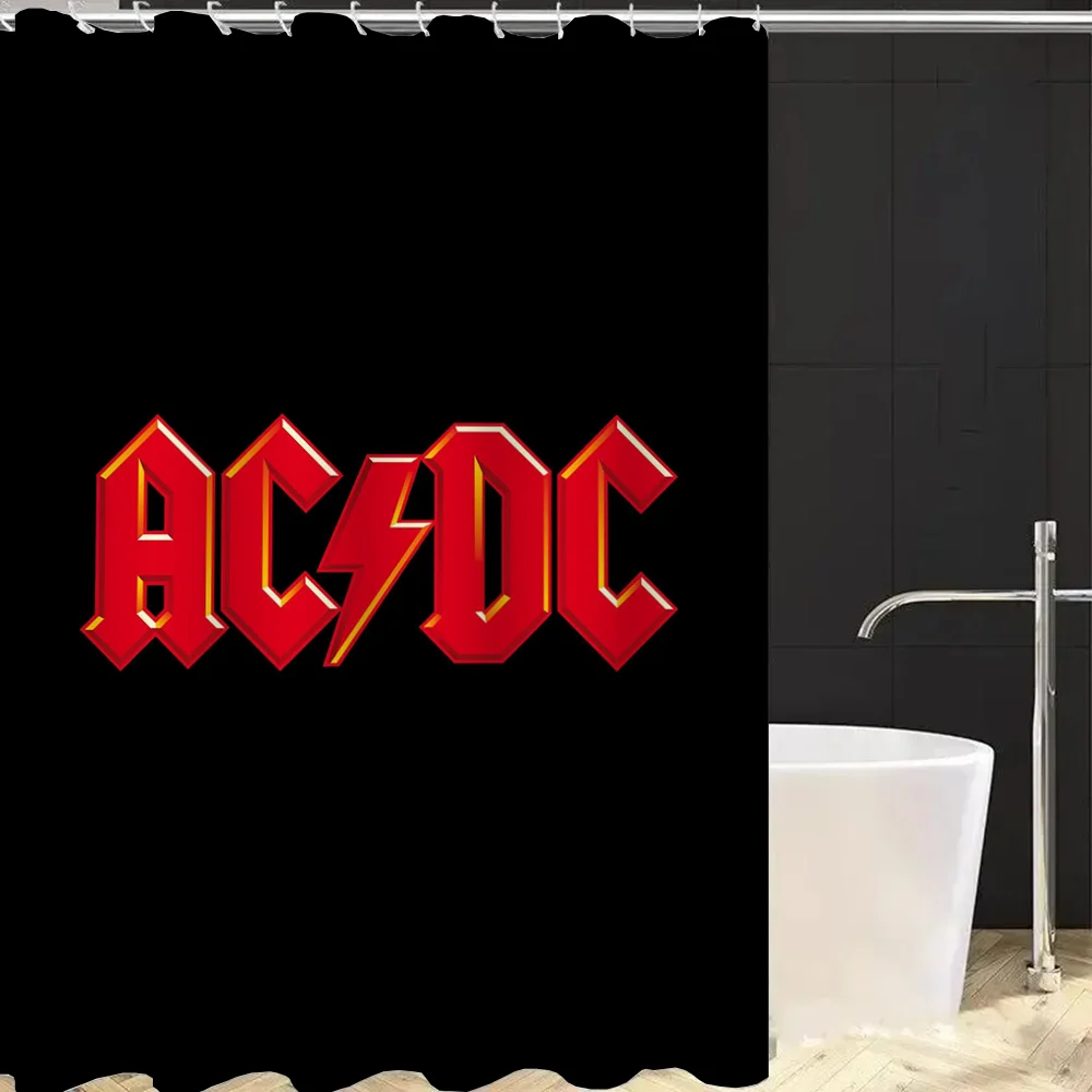 Rock-ACDC Shower Curtain for B - Home Bathroom Partition avaliação e preço