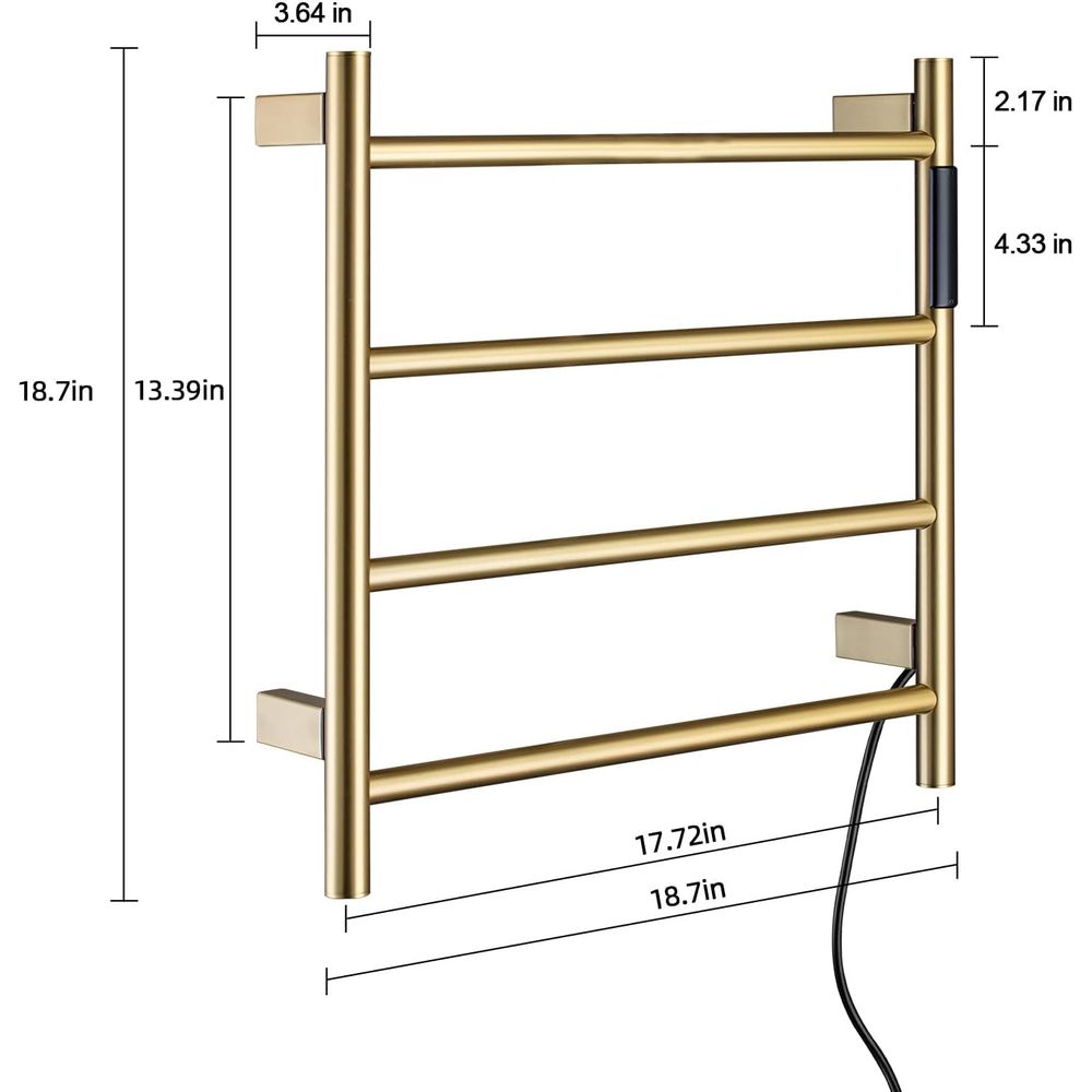 4-Bar Wall-Mounted Electric To - Towel Warmer Electric avaliação e preço