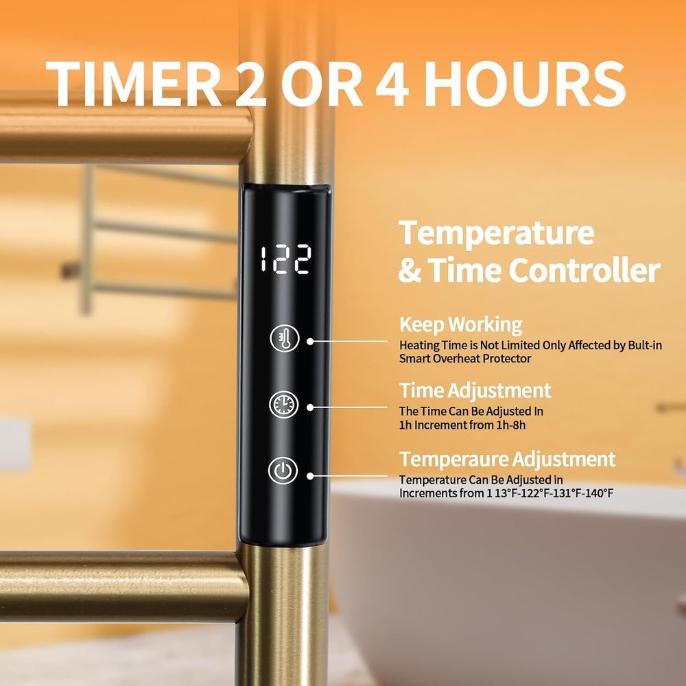 4-Bar Wall-Mounted Electric To - Towel Warmer Electric avaliação e preço