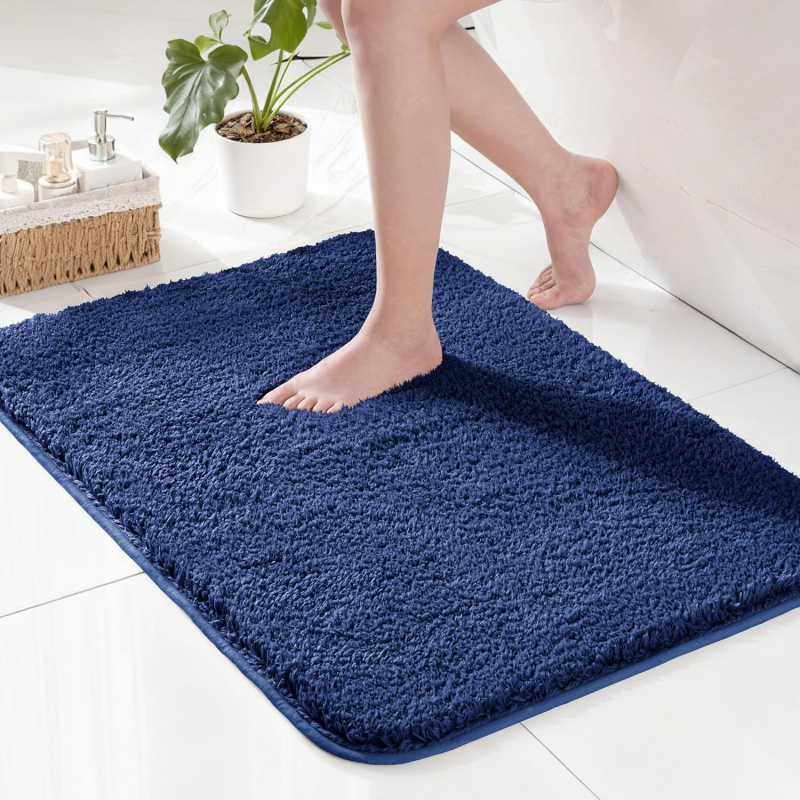 VIKAMA Multi Size Navy Blue Ba - Zara Home Bathroom Rug avaliação e preço
