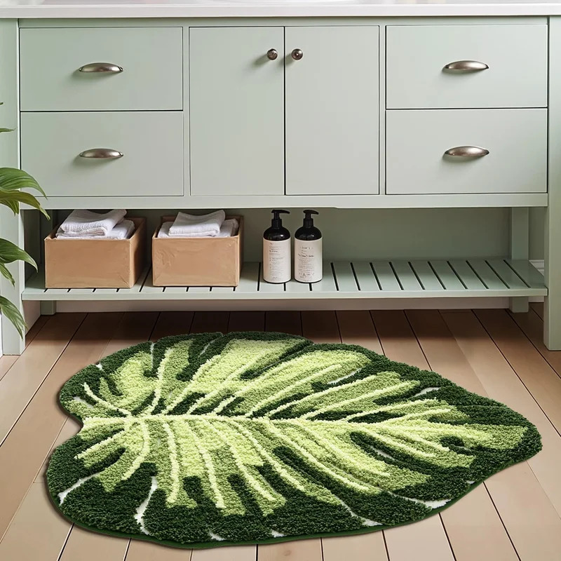 VIKAMA Non-Slip Bath Mat Green - Zara Home Bathroom Rug avaliação e preço