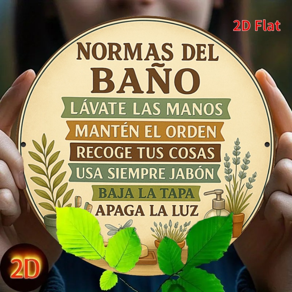 2D Flat 20x20cm Spanish Bathro - Home Bathroom Rules avaliação e preço