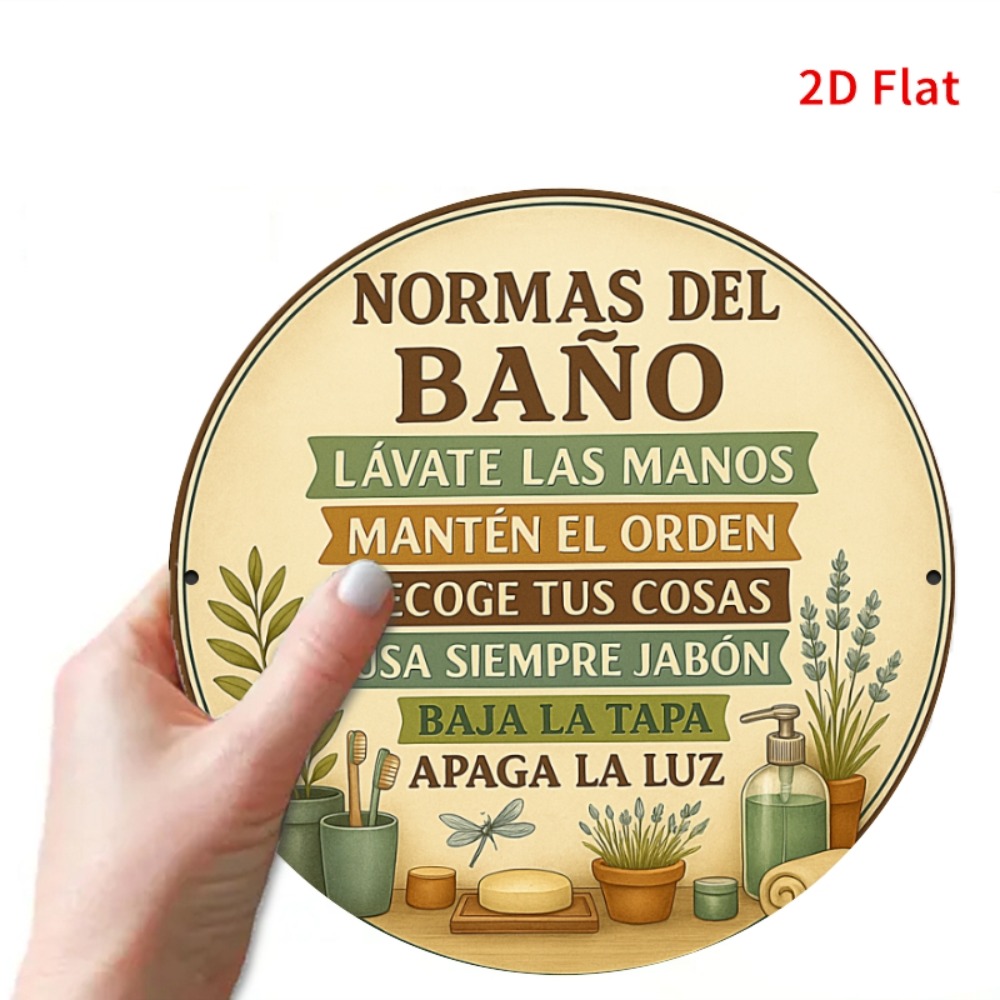 2D Flat 20x20cm Spanish Bathro - Home Bathroom Rules avaliação e preço