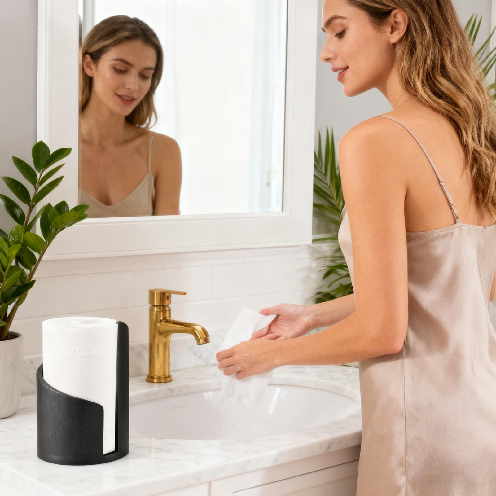 Wood Paper Towel Holder Farmho - Home Bathroom Towel Dispenser avaliação e preço