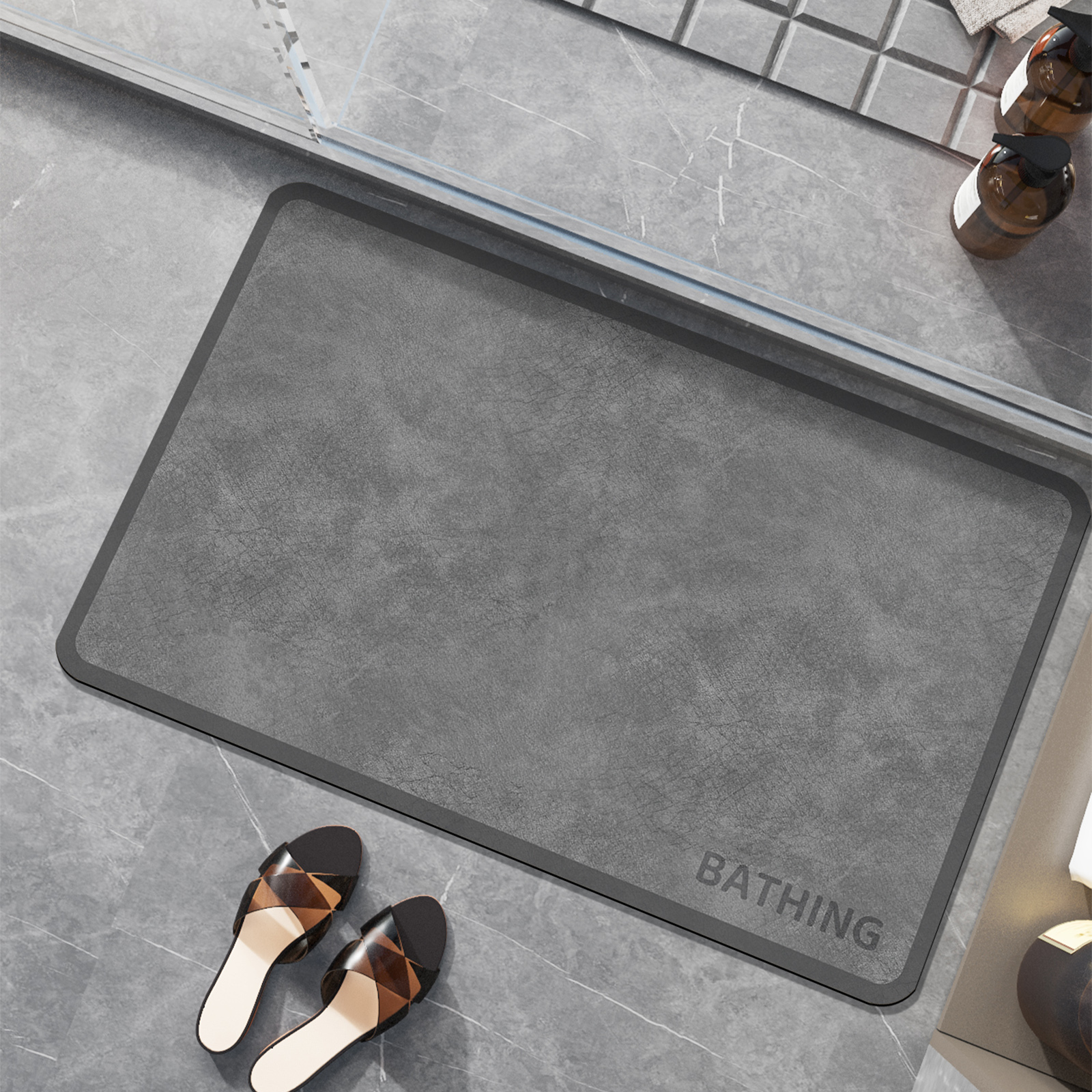 Grey textured, dirt-resistant  - Zara Home Bathroom avaliação e preço