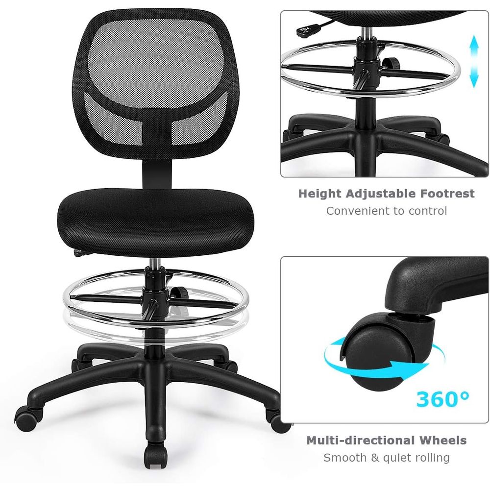 Ergonomic Black Mesh Swivel Of - Home Kitchen & Bathroom avaliação e preço