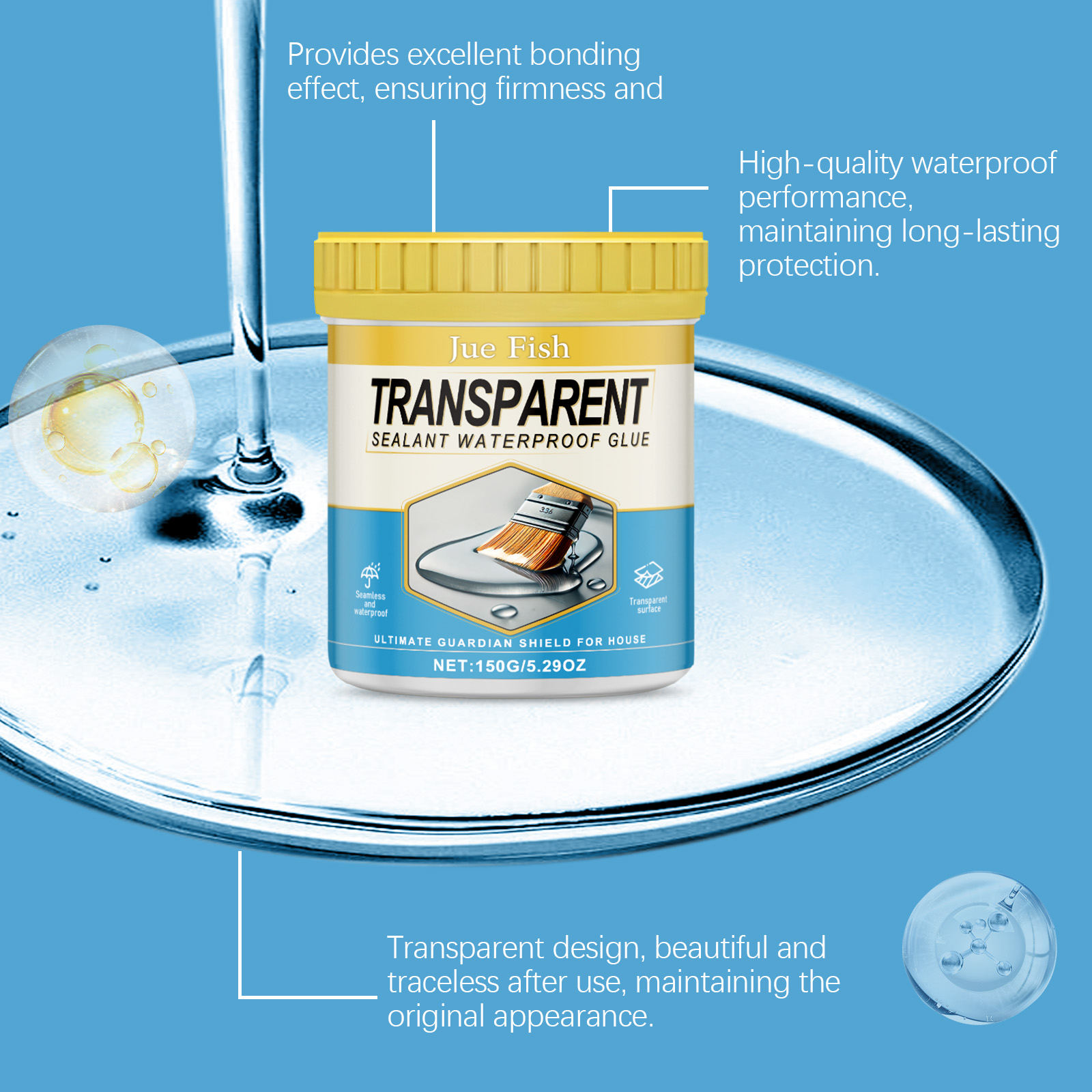Waterproof Sealant Transparent - Home Bathroom Plumbing avaliação e preço