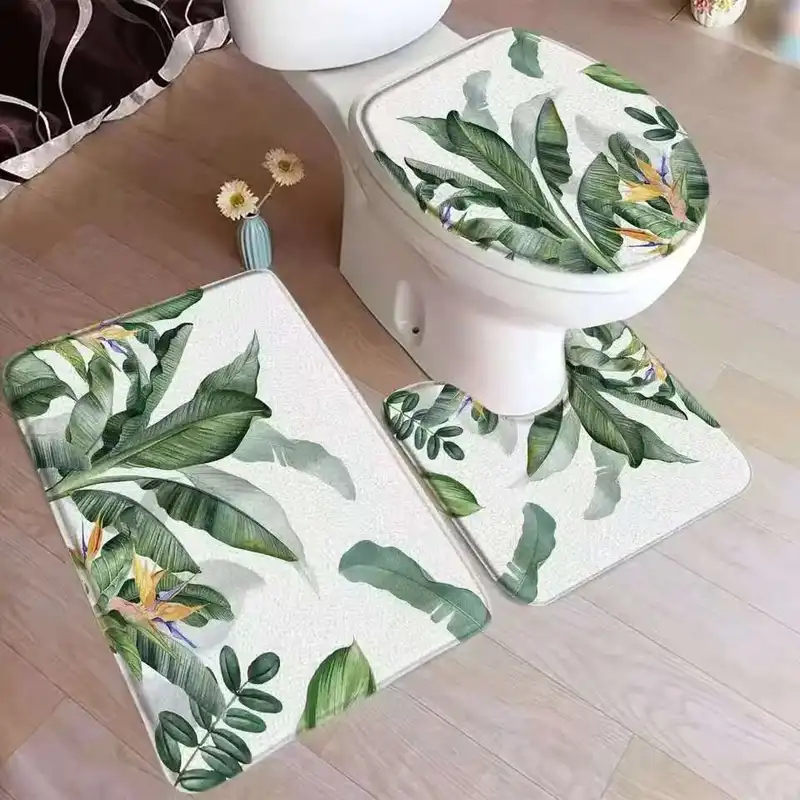 VIKAMA Tropical Leaf Bath Mat  - Zara Home Bathroom Rug avaliação e preço