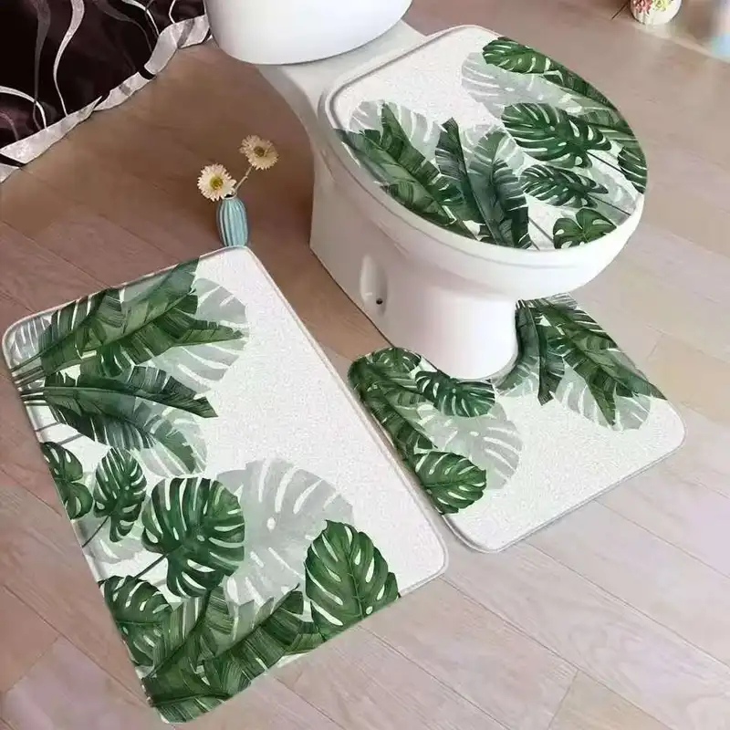 VIKAMA Tropical Leaf Bath Mat  - Zara Home Bathroom Rug avaliação e preço