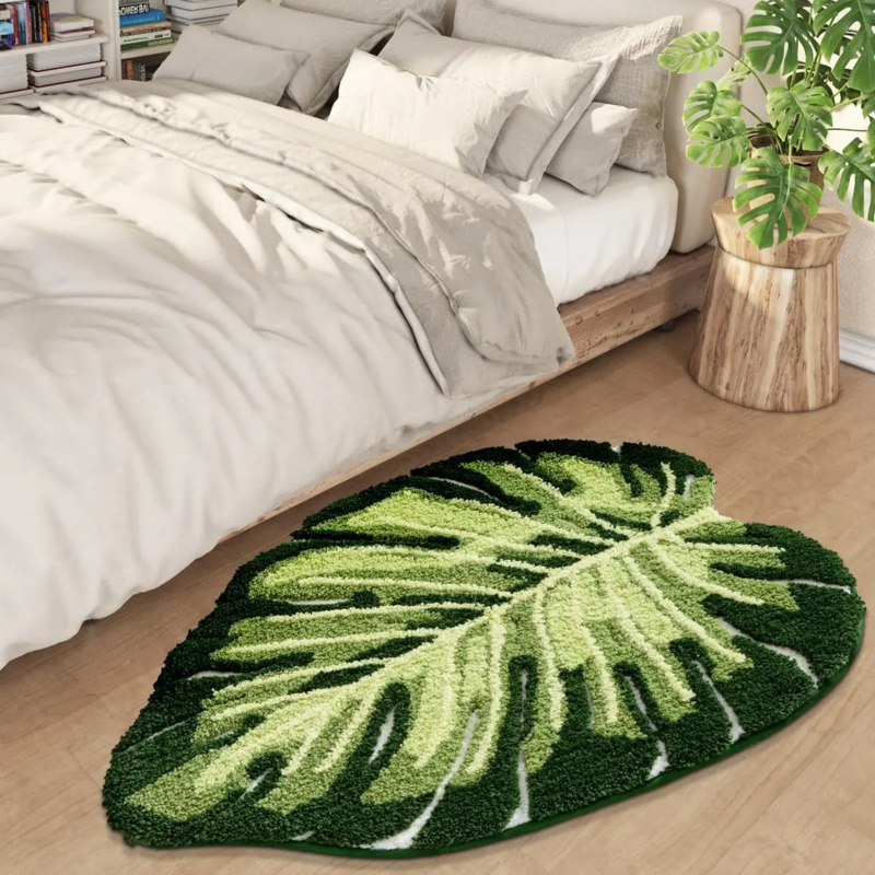 VIKAMA Tropical Green Leaf Bat - Zara Home Bathroom Rug avaliação e preço