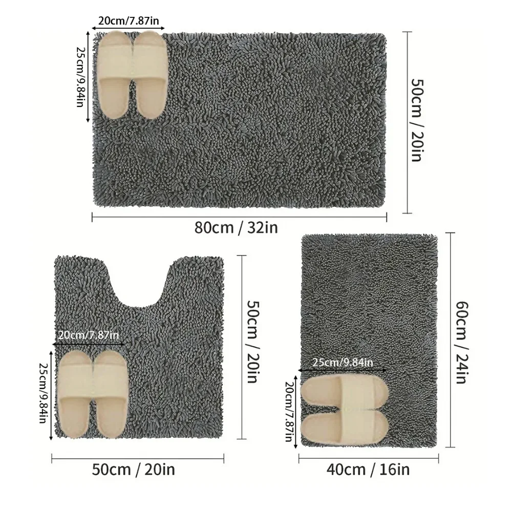 3PCS/set Absorbent Mat for Bat - Japan Bathroom.Home avaliação e preço