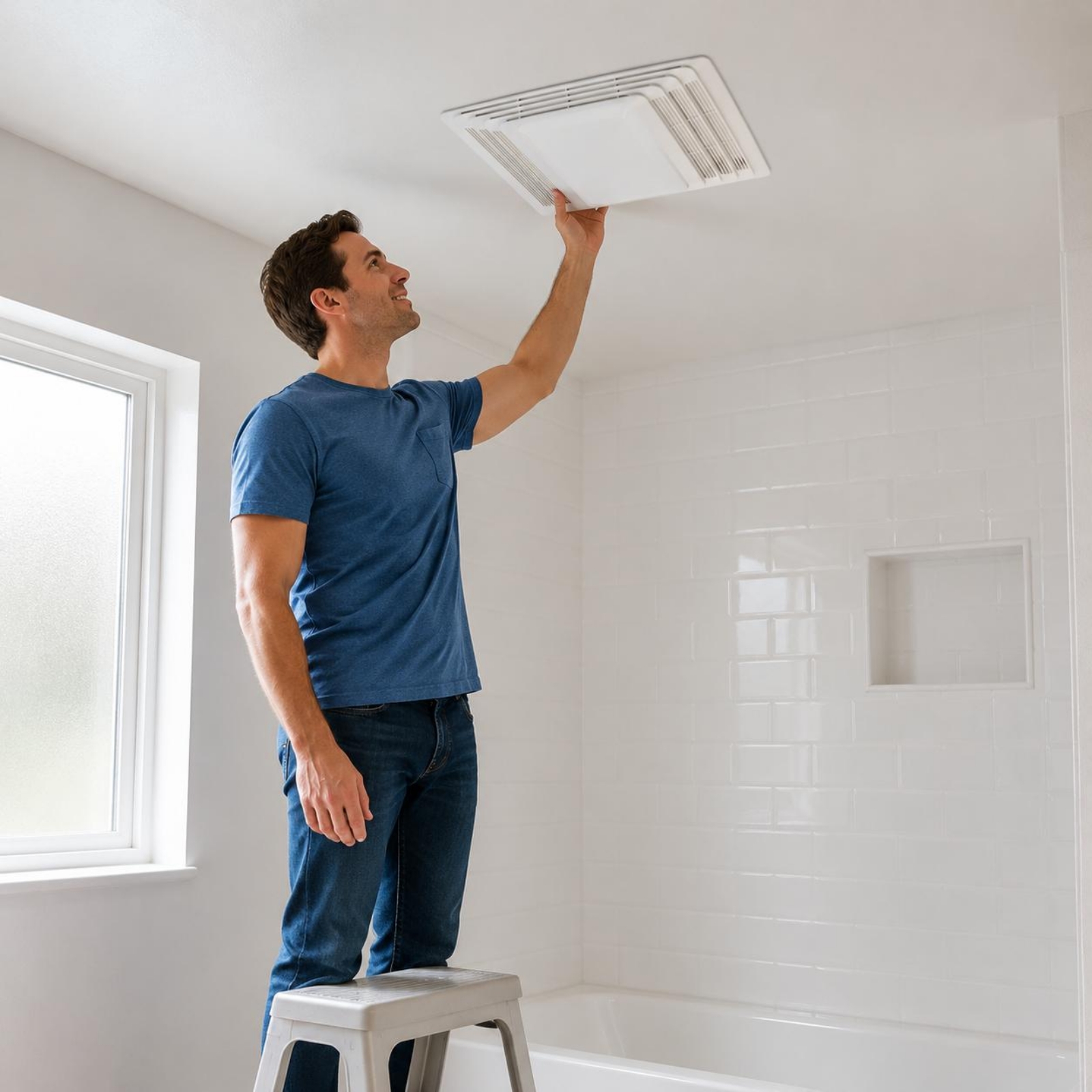 Bathroom Exhaust Fan Cover Whi - Home Bathroom Fan avaliação e preço