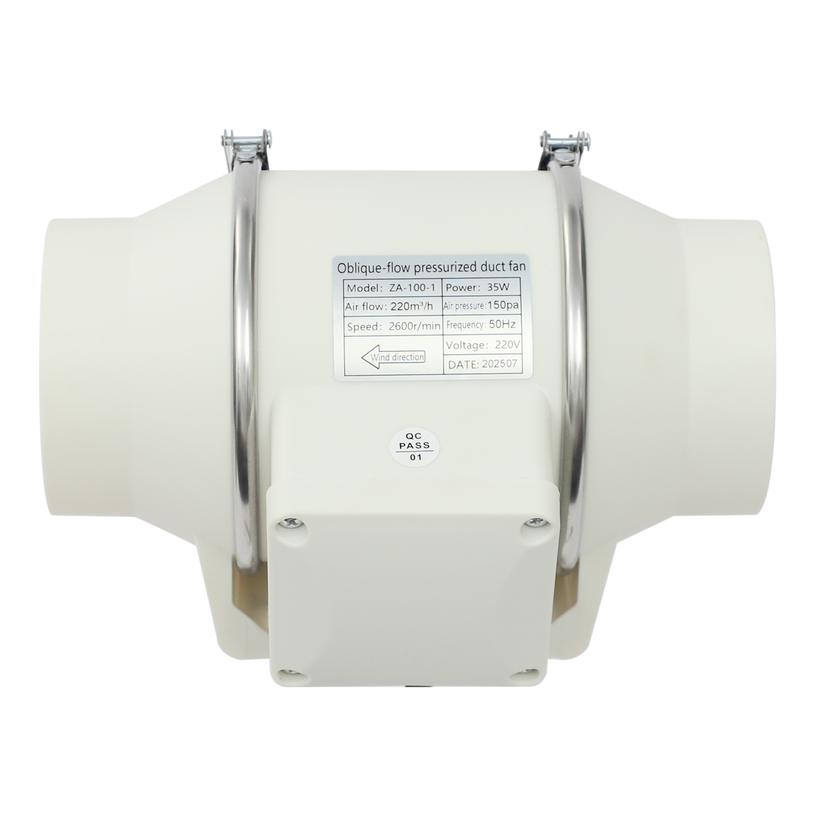 35W 110V Inline Duct Fan 220m³ - Home Bathroom Fan avaliação e preço