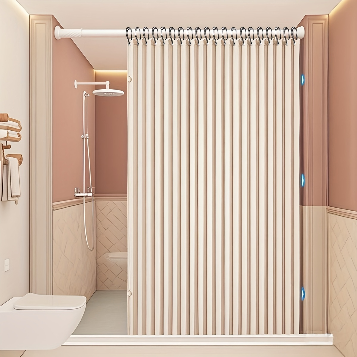 Fashionable Foldable Double-Si - Home Bathroom Partition avaliação e preço