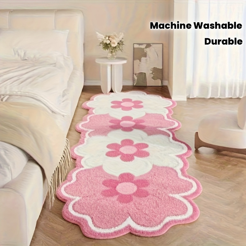 VIKAMA Cute Pink Flower Shaped - Zara Home Bathroom Rug avaliação e preço
