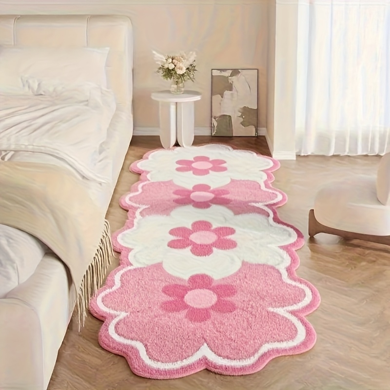 VIKAMA Cute Pink Flower Shaped - Zara Home Bathroom Rug avaliação e preço