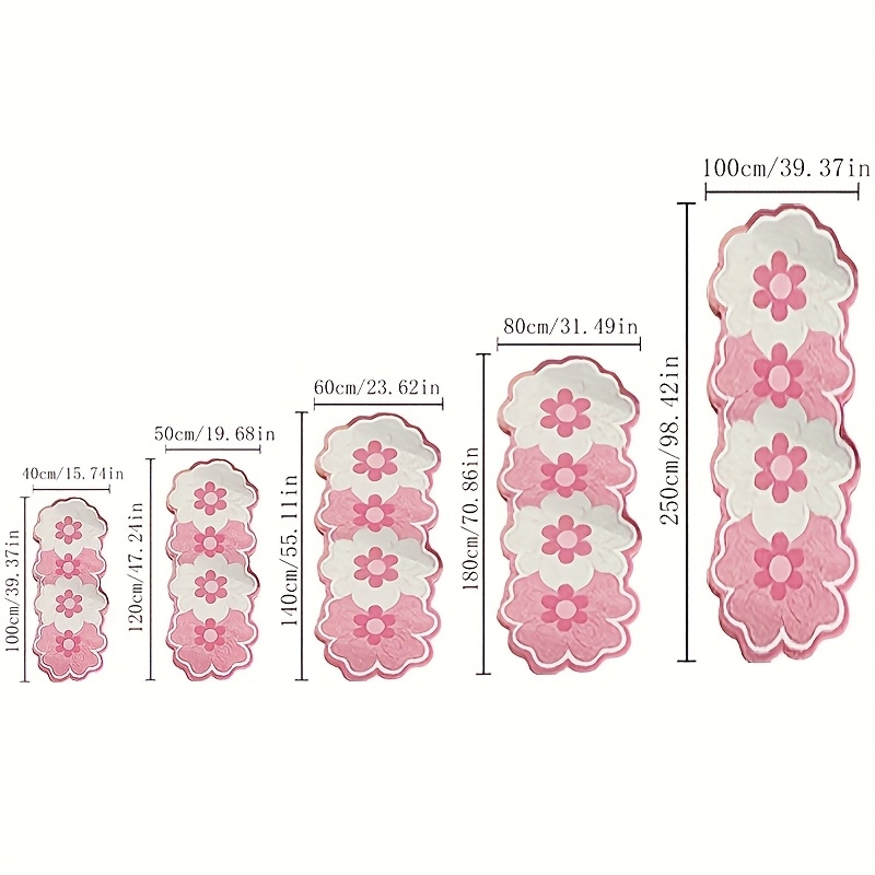 VIKAMA Cute Pink Flower Shaped - Zara Home Bathroom Rug avaliação e preço
