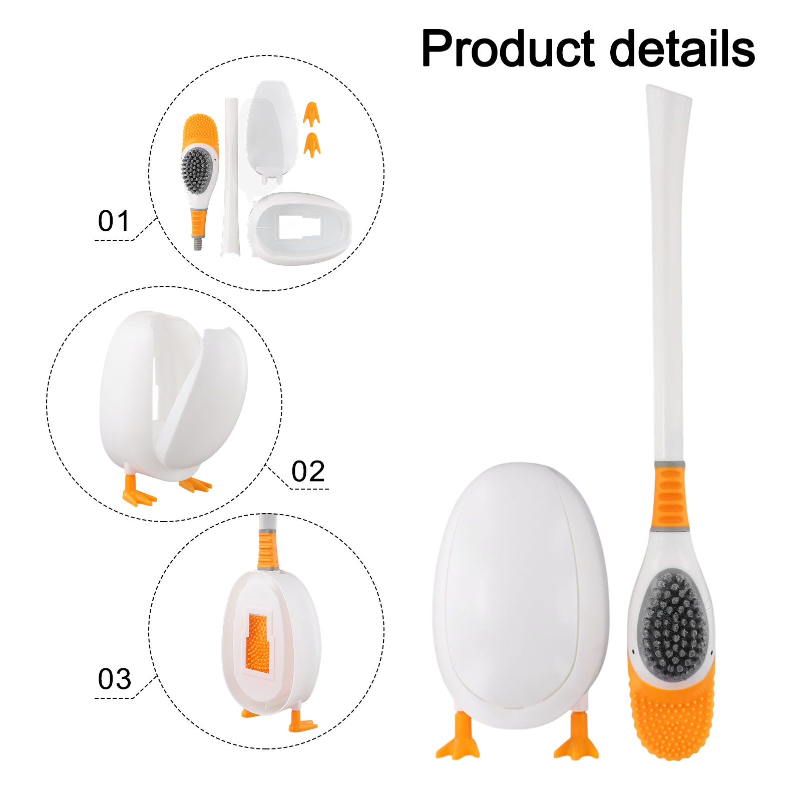 1PC Silicone Toilet Brush With - Home Bathroom Cleaning avaliação e preço