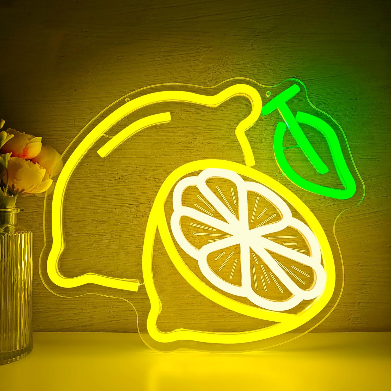 Lemon Neon Sign Dimmable LED L - Home Kitchen & Bathroom avaliação e preço