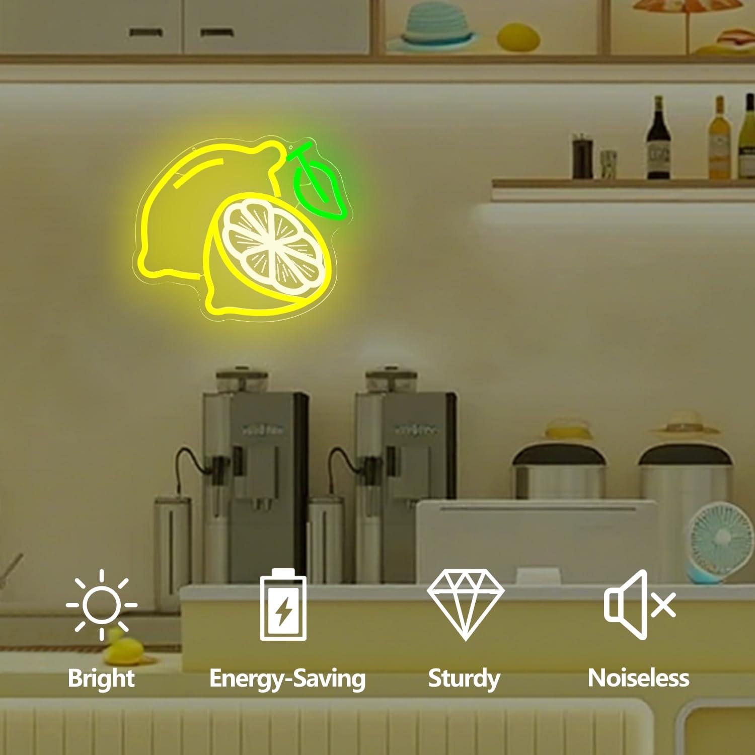Lemon Neon Sign Dimmable LED L - Home Kitchen & Bathroom avaliação e preço
