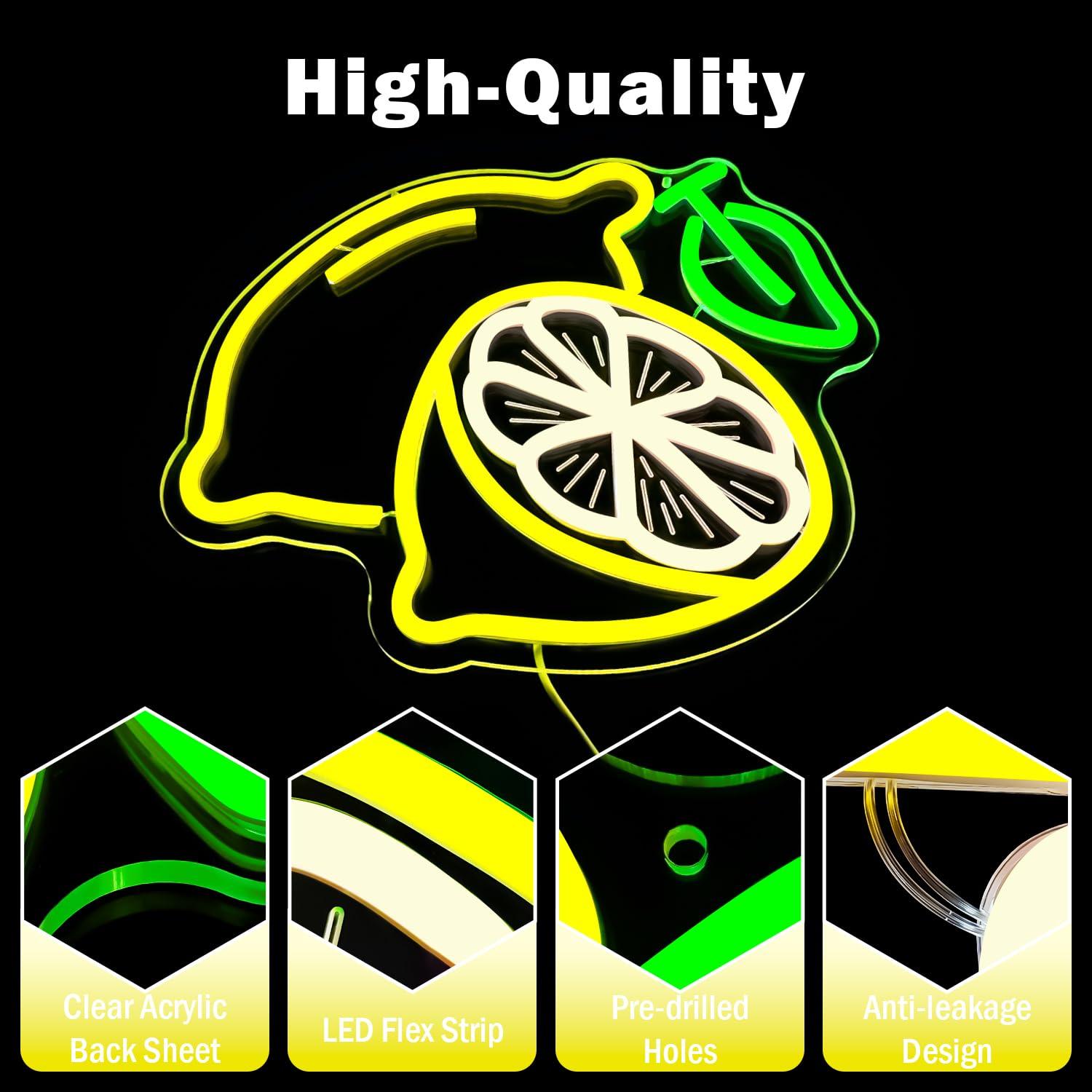 Lemon Neon Sign Dimmable LED L - Home Kitchen & Bathroom avaliação e preço