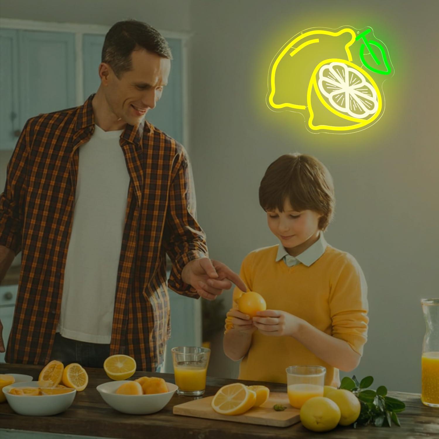 Lemon Neon Sign Dimmable LED L - Home Kitchen & Bathroom avaliação e preço