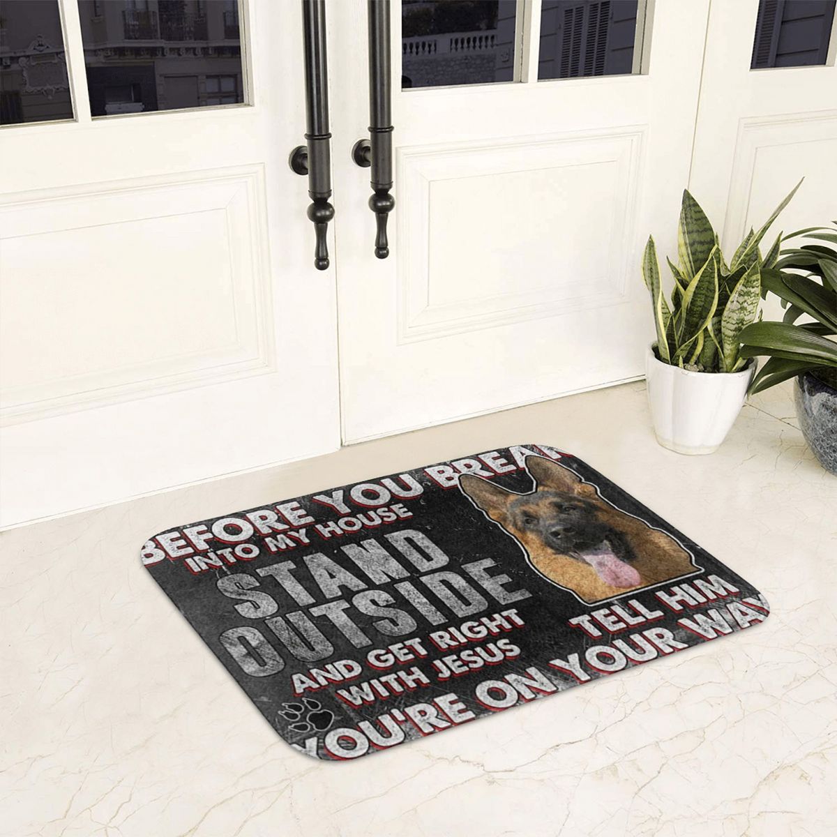 German Shepherd Aninals Dog Ho - Home Bathroom Rules avaliação e preço