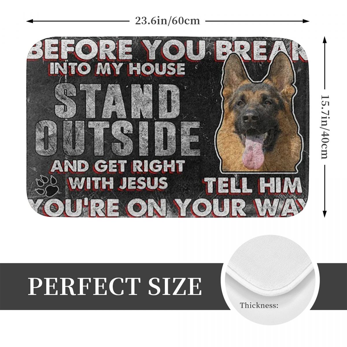 German Shepherd Aninals Dog Ho - Home Bathroom Rules avaliação e preço